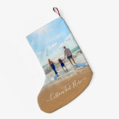 Ontwerp je eigen kerstkous met tekst kleine kerstsok (Achterkant (Hangend))