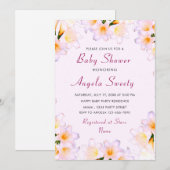 Ontwerp je eigen Lelies Baby shower uitnodiging (Voorkant / Achterkant)