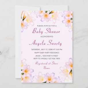 Ontwerp je eigen Lelies Baby shower uitnodiging