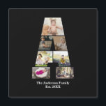 Ontwerp Je Eigen Letter A Foto Collage<br><div class="desc">Deze monogram fotocollage is een persoonlijk ontwerp dat een krachtig monogram (beginletters of een letter) combineert met een verzameling foto's die artistiek binnen of rondom het monogram zijn gerangschikt. Het is een stijlvolle manier om herinneringen te tonen en tegelijkertijd een unieke, elegante touch toe te voegen aan decoratie of cadeaus....</div>