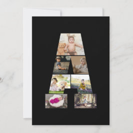 Ontwerp Je Eigen Letter A Foto Collage Feestdagenkaart