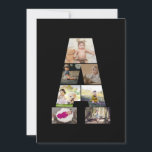 Ontwerp Je Eigen Letter A Foto Collage Feestdagenkaart<br><div class="desc">Deze monogram fotocollage is een persoonlijk ontwerp dat een krachtig monogram (initiatief of een letter) combineert met een verzameling foto's die artistiek binnen of rond het monogram zijn gerangschikt. Het is een stijlvolle manier om herinneringen te laten zien en tegelijkertijd een unieke, elegante touch toe te voegen aan decoratie of...</div>