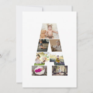 Ontwerp Je Eigen Letter A Foto Collage Feestdagenkaart