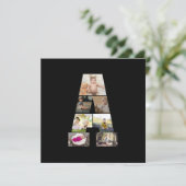Ontwerp Je Eigen Letter A Foto Collage Kaart (Staand voorkant)