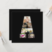 Ontwerp Je Eigen Letter A Foto Collage Kaart (Voorkant / Achterkant in situ)