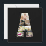Ontwerp Je Eigen Letter A Foto Collage Kaart<br><div class="desc">Deze monogram fotocollage is een persoonlijk ontwerp dat een krachtig monogram (beginletters of een letter) combineert met een verzameling foto's die artistiek binnen of rondom het monogram zijn gerangschikt. Het is een stijlvolle manier om herinneringen te laten zien en tegelijkertijd een unieke, elegante touch toe te voegen aan decoratie of...</div>