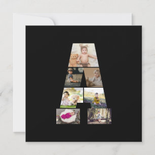 Ontwerp Je Eigen Letter A Foto Collage Kaart