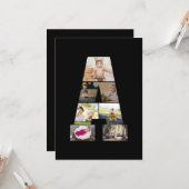 Ontwerp je eigen letter A foto collage Kaart (Voorkant / Achterkant in situ)