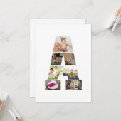 Ontwerp Je Eigen Letter A Foto Collage Kaart (Voorkant / Achterkant in situ)