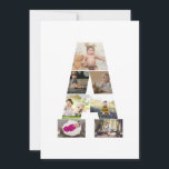 Ontwerp Je Eigen Letter A Foto Collage Kaart<br><div class="desc">Deze monogram foto collage is een persoonlijk ontwerp dat een krachtig monogram (beginletters of een letter) combineert met een verzameling foto's die artistiek zijn gerangschikt binnen of rond het monogram. Het is een stijlvolle manier om herinneringen te laten zien en tegelijkertijd een unieke, elegante touch toe te voegen aan decoratie...</div>