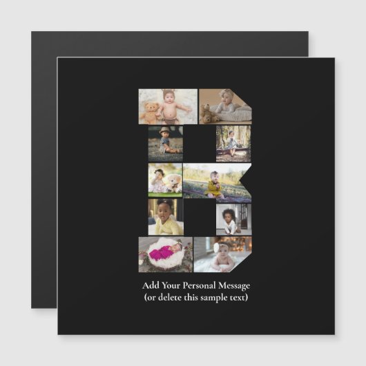 Ontwerp Je Eigen Letter B Foto Collage (Voorkant / Achterkant)