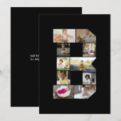 Ontwerp Je Eigen Letter B Foto Collage Feestdagenkaart (Voorkant / Achterkant)