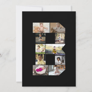 Ontwerp Je Eigen Letter B Foto Collage Feestdagenkaart