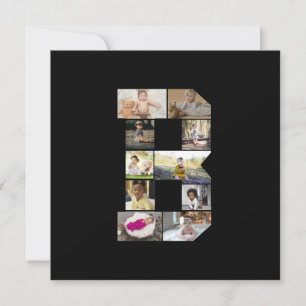Ontwerp Je Eigen Letter B Foto Collage Kaart