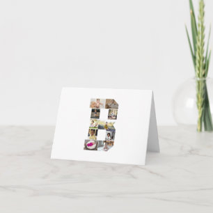 Ontwerp je eigen letter B foto collage Kaart