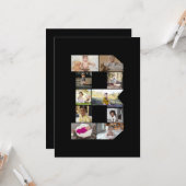 Ontwerp Je Eigen Letter B Foto Collage Kaart (Voorkant / Achterkant in situ)