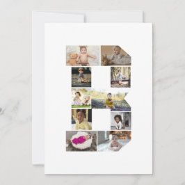 Ontwerp je eigen letter B Fotocollage Aankondiging
