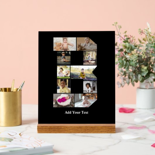 Ontwerp je eigen letter B Fotocollage Acryl Bord (Huwelijk)