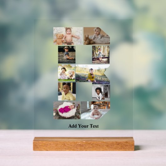 Ontwerp je eigen letter B Fotocollage Acryl Bord (Neutraal)