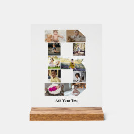 Ontwerp je eigen letter B Fotocollage Acryl Bord