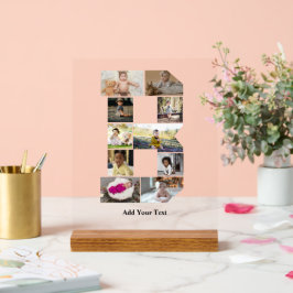 Ontwerp je eigen letter B Fotocollage Acryl Bord