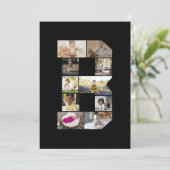 Ontwerp je eigen letter B Fotocollage Bedankkaart (Staand voorkant)