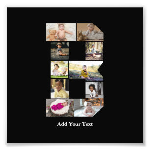 Ontwerp je eigen letter B Fotocollage Foto Afdruk