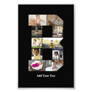 Ontwerp je eigen letter B Fotocollage Foto Afdruk