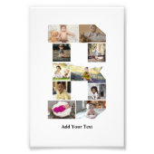 Ontwerp je eigen letter B Fotocollage Foto Afdruk (Voorkant)