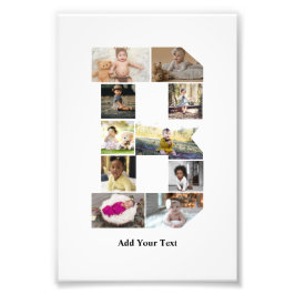 Ontwerp je eigen letter B Fotocollage Foto Afdruk