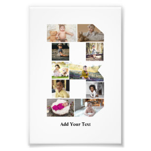Ontwerp je eigen letter B Fotocollage Foto Afdruk