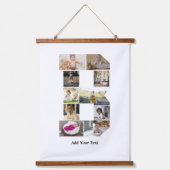 Ontwerp je eigen letter B Fotocollage Hangend Wandkleed (Voorkant)