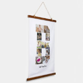 Ontwerp je eigen letter B Fotocollage Hangend Wandkleed (Gebogen)