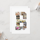 Ontwerp je eigen letter B fotocollage Kaart (Voorkant / Achterkant in situ)