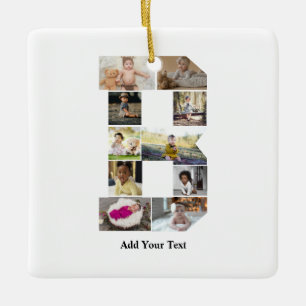 Ontwerp je eigen letter B Fotocollage Keramisch Ornament