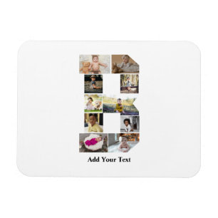 Ontwerp je eigen letter B Fotocollage Magneet