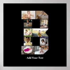 Ontwerp je eigen letter B Fotocollage Poster