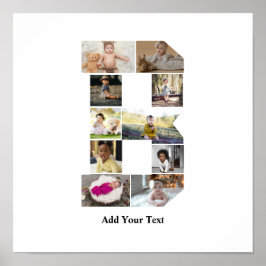 Ontwerp je eigen letter B Fotocollage Poster