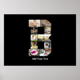 Ontwerp je eigen letter B Fotocollage Poster