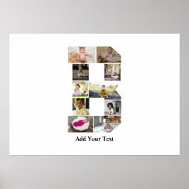 Ontwerp je eigen letter B Fotocollage Poster