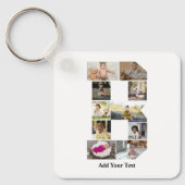 Ontwerp je eigen letter B Fotocollage Sleutelhanger (Voorkant)