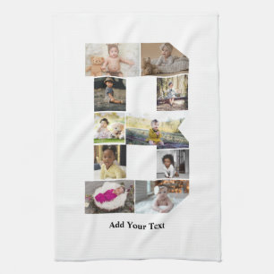 Ontwerp je eigen letter B Fotocollage Theedoek