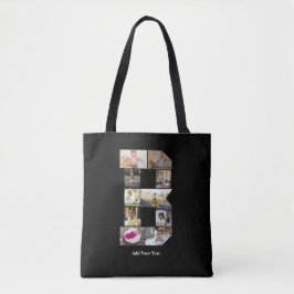 Ontwerp je eigen letter B Fotocollage Tote Bag