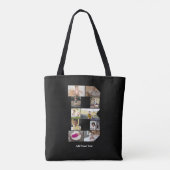 Ontwerp je eigen letter B Fotocollage Tote Bag (Achterkant)