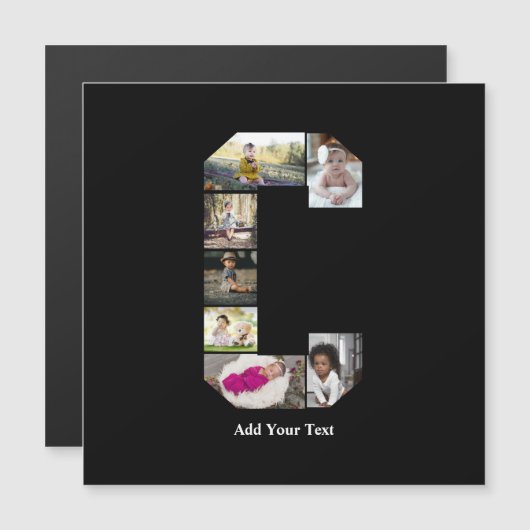 Ontwerp Je Eigen Letter C Foto Collage (Voorkant / Achterkant)