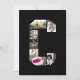 Ontwerp Je Eigen Letter C Foto Collage Feestdagenkaart