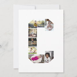 Ontwerp Je Eigen Letter C Foto Collage Feestdagenkaart