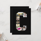 Ontwerp Je Eigen Letter C Foto Collage Kaart (Voorkant / Achterkant in situ)