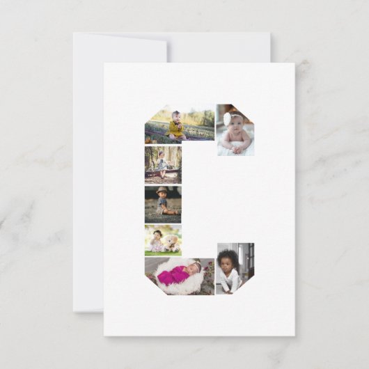 Ontwerp Je Eigen Letter C Foto Collage Kaart (Voorkant)