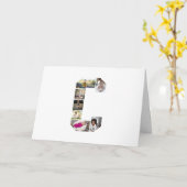 Ontwerp Je Eigen Letter C Foto Collage Kaart (Gele Bloem)